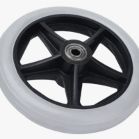 Rueda Maciza De Poliuretano Para Silla De Ruedas, 6 Pulgadas