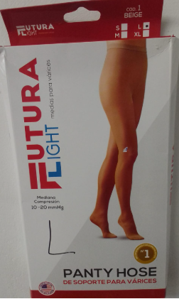 Panty Hose Soporte Para Varices Mediana Compresion 10-20 Mmhg  Color Beige Talla L